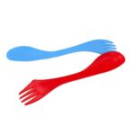 UBERSWEET® 12pcs Camping Utensils Spork Combo Travel Gadget Spoon Fork Cutlery Colorful