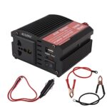 AllExtreme EXPINT02 200W Portable Power Inverter 1 USB Port Charging DC to AC Output Socket with Cooling Fan for Laptops Smartphones Lights Car Gadgets Camping Equipment Vehicle Electronics