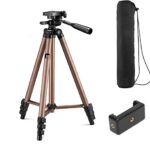 Syvo WT 3130 Aluminum Tripod (133CM), Universal Lightweight Tripod with Mobile Phone Holder Mount & Carry Bag for All Smart Phones, Gopro, Cameras