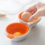 SNEPCOM Microwave Egg Poacher Cookware Double Cup Dual Cave High Capacity Design Egg Cooker Ultimate Collection Egg Poaching Cups Microwave Steamer Kitchen Gadget