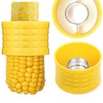 AKADO Kitchen Unbreakable Manual Corn Kernel Gadgets Stripper Seeds Remover Circular Cutter Machine with Stainless Steel Blade (Multicolor-1 PCS)