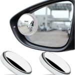 ADORIC 2 Pcs Blind Spot Mirrors for Cars, 360° Rotatable Field of View, Convex Wide-angle Car Blind Spot Mirror HD Crystal Glass Waterproof Durable Traffic Safety, Suitable for All Types of Cars