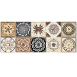 Gadgets WRAP 10pc 12cm DIY Mosaic Wall Tiles Stickers Waist Line Wall Sticker Kitchen Adhesive Bathroom Toilet Waterproof PVC Wallpaper