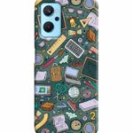 Mugruch Colorful Hard Back Case Cover for Realme 9i / RMX3491 | Student Study Gadgets Pattern | Design- – D24