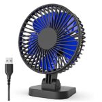 3nh® Desk Fan Strong Airflow Quiet Portable Cooling Fan with USB Cable for Desktop Office Table,Smart Home