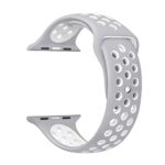 Budget Gadget Sports SmartWatch Strap Compatible for Apple Iwatch 42mm/44 mm/45mm (Grey White, Pack of 1)