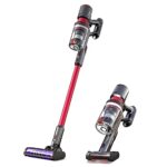 AGARO Supreme Cordless Stick Vacuum Cleaner,2In1 Handheld&Stick,400W Motor,25 Kpa Suction Power,3 Adjustable Suction Modes,Adjustable Head,Bagless Dry Vacumming,Red|Hepa Filter,0.5 Litre,1 Count