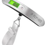 FLYNGO Weight Machine For Luggage Weighing Scale For Luggage Capable Up To 50 Kg With Lcd Display Luggage Scale For Bags, Travel, Flights, Home, Shop, Gas Cylinder (A1), Silver