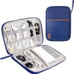 PRIFRA Electronics Accessories Organizer Bag Universal Carry Travel Gadget Bag for Cables Gadget Hard Disk USB Cable Power Bank Mobile Charger Earphone – (Digital Bag Large, Blue)