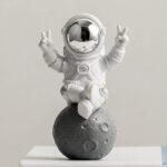 Street27® Cute Outer Space Astronaut Figurine Action Figure Toys Statue for Showpiece Home Living Room Decor Office Desktop Decoration Car Dashboard, Kids Birthday Party Gift, Resin