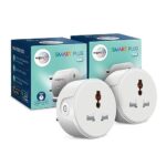 Wipro 10A Wi-Fi Smart Plug with Universal socket | Energy Monitoring | Suitable for Small Appliances like TVs, Air purifiers, Kettles, Mobiles & Laptops | Scheduling | Voice Control | Pack of 2